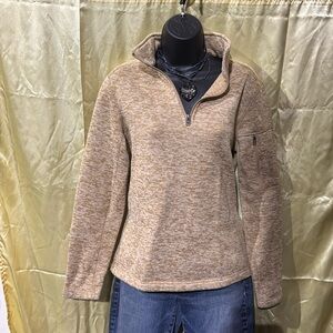 Lands End Sweater 1/4 Zip - Camel Color, Women’s Medium